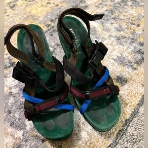 Vintage Prada strappy heels